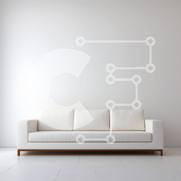 Intra Συλλεκτικό Ξύλινο Παζλ Plywood  4mm - Λευκός δερμάτινος καναπές σε μινιμαλιστικό δωμάτιο Σε Ξύλινο Κουτί - Διαστάσεις Puzzle: 10x10 cm – 25 κομμάτια