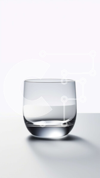 Intra Συλλεκτικό Ξύλινο Παζλ Plywood  4mm - Απλό και μινιμαλιστικό γυάλινο βάζο σε λευκό τραπέζι Σε Ξύλινο Κουτί - Διαστάσεις Puzzle: 10x10 cm – 25 κομμάτια