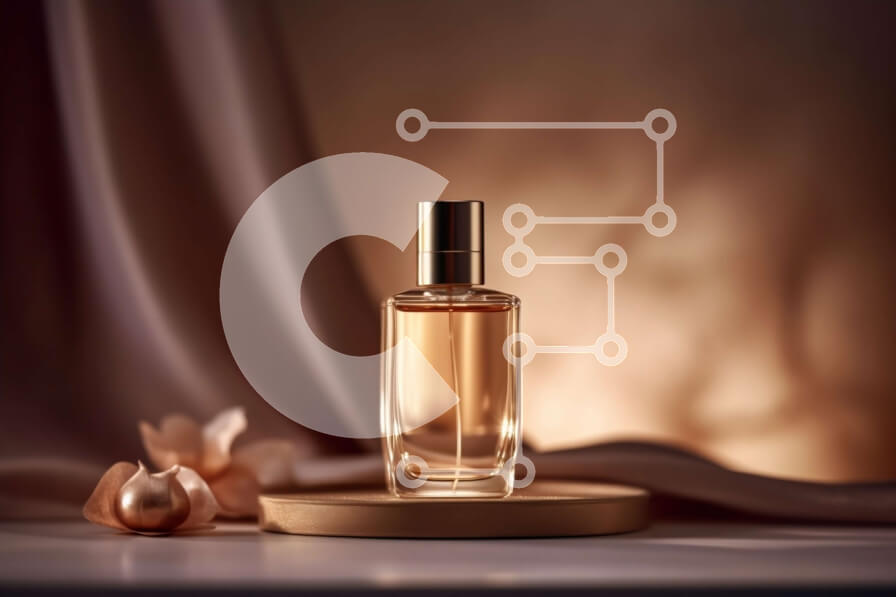 Intra Συλλεκτικό Ξύλινο Παζλ Plywood  4mm - Κομψή φωτογραφία του μπουκαλιού αρώματος Chanel No. 5 σε ξύλινη επιφάνεια Σε Ξύλινο Κουτί - Διαστάσεις Puzzle: 10x10 cm – 25 κομμάτια