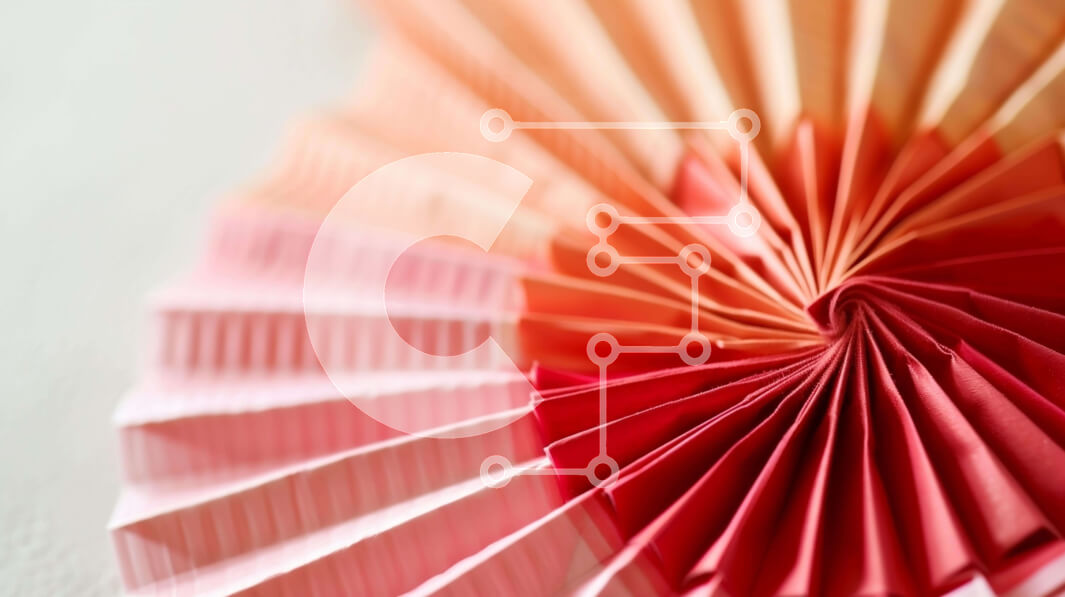 Intra Συλλεκτικό Ξύλινο Παζλ Plywood  4mm - Χάρτινο ανεμιστήρα Origami σε πορτοκαλί και ροζ χρώμα Σε Ξύλινο Κουτί - Διαστάσεις Puzzle: 10x10 cm – 25 κομμάτια