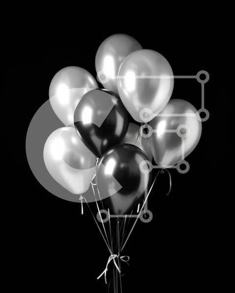 Intra Συλλεκτικό Ξύλινο Παζλ Plywood  4mm - Ζωντανή ομάδα μπαλονιών σε διάφορα χρώματα Σε Ξύλινο Κουτί - Διαστάσεις Puzzle: 10x10 cm – 25 κομμάτια