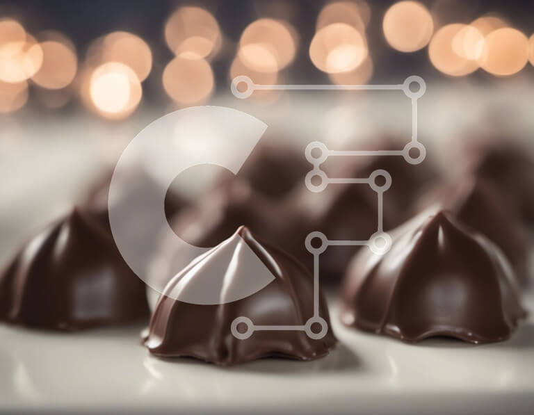 Σετ των 2 Intra Συλλεκτικό Ξύλινο Παζλ Plywood  4mm - Νόστιμες καραμέλες σοκολάτας σε ένα πιάτο Σε Ξύλινο Κουτί - Διαστάσεις: 10x10 cm – 25 κομμάτια