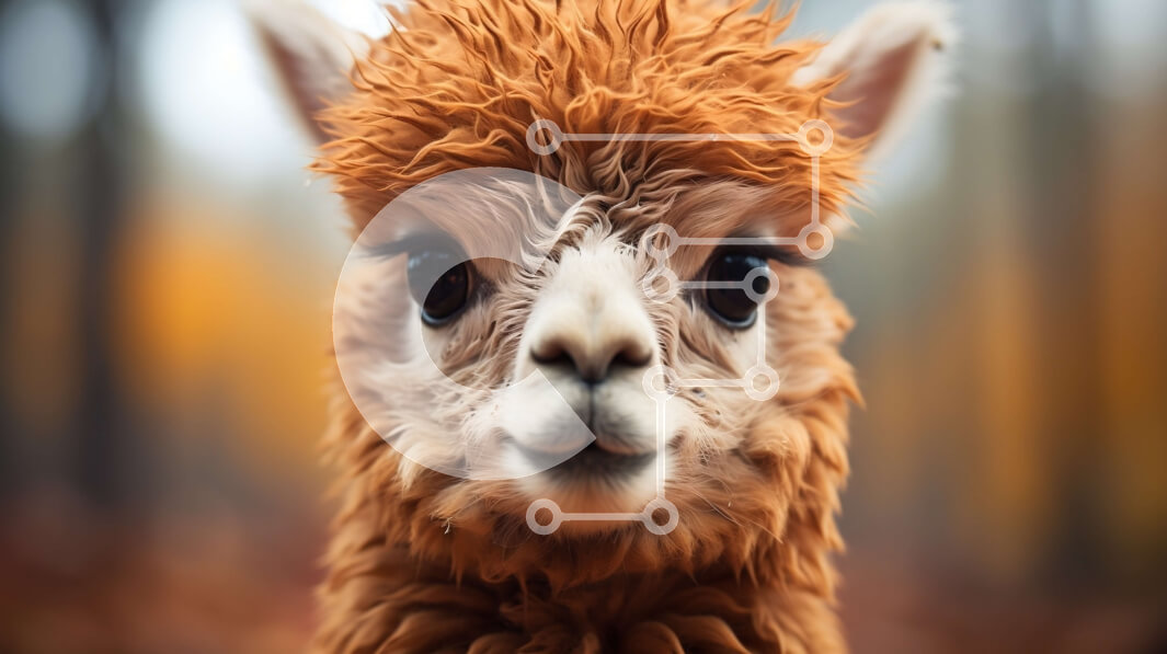 Σετ των 2 Intra Συλλεκτικό Ξύλινο Παζλ Plywood  4mm - Αξιολάτρευτο κοντινό πλάνο καφέ αλπακά με σγουρό παλτό και φιλική έκφραση Σε Ξύλινο Κουτί - Διαστάσεις: 10x10 cm – 25 κομμάτια