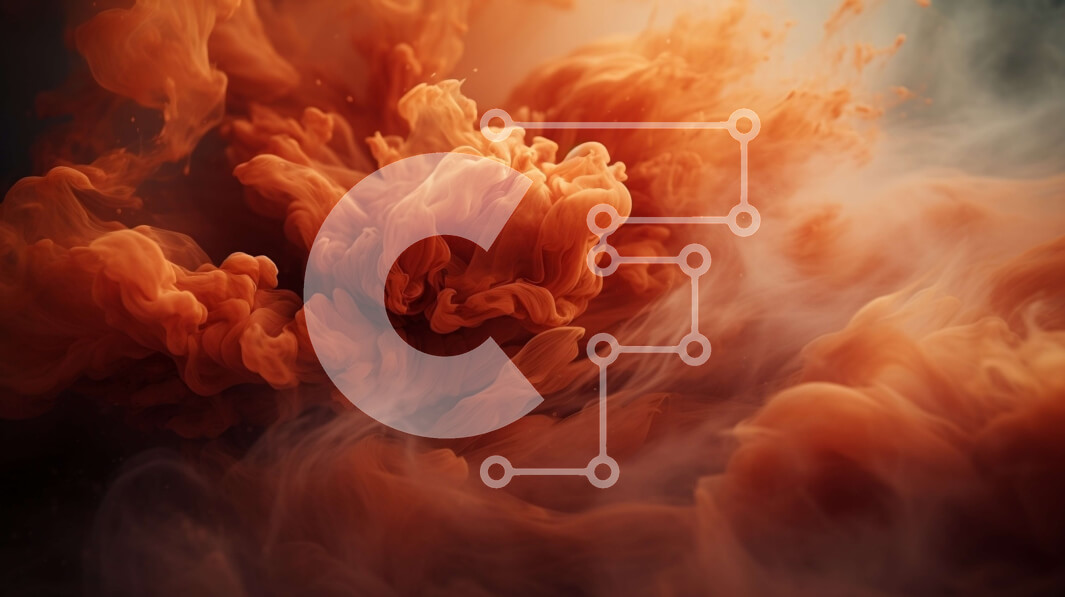 Intra Συλλεκτικό Ξύλινο Παζλ Plywood  4mm - Αφηρημένο πορτοκαλί υγρό στροβιλιζόμενο υπόβαθρο Σε Ξύλινο Κουτί - Διαστάσεις Puzzle: 10x10 cm – 25 κομμάτια