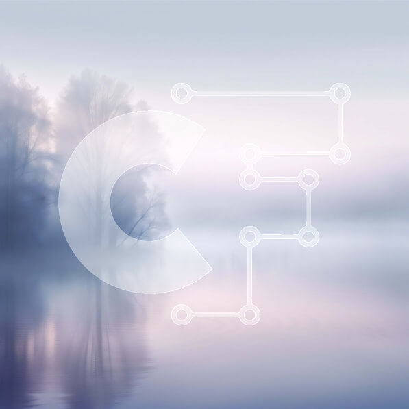 Intra Συλλεκτικό Ξύλινο Παζλ Plywood  4mm - Γαλήνια εικόνα μιας ομιχλώδους λίμνης με γυμνά δέντρα και συννεφιασμένο ουρανό Σε Ξύλινο Κουτί - Διαστάσεις: 10x10 cm – 25 κομμάτια