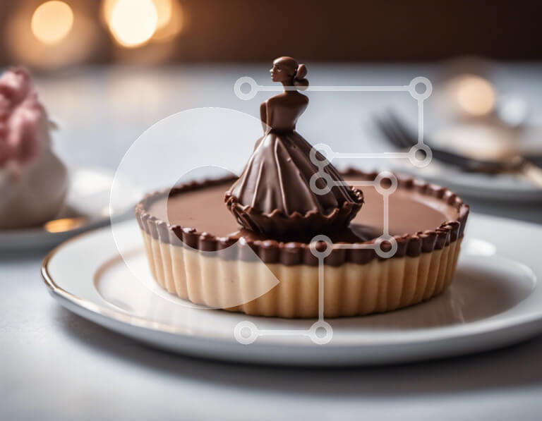 Σετ των 2 Intra Συλλεκτικό Ξύλινο Παζλ Plywood  4mm - Επιδόρπιο με επικάλυψη σοκολάτας με κομψά σχεδιασμένο ειδώλιο Σε Ξύλινο Κουτί - Διαστάσεις: 10x10 cm – 25 κομμάτια