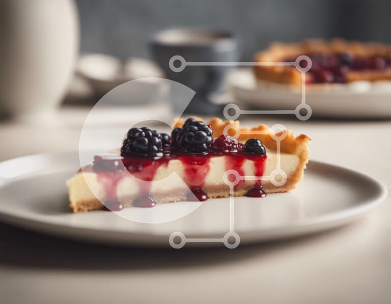 Σετ των 2 Intra Συλλεκτικό Ξύλινο Παζλ Plywood  4mm - Νόστιμη βατόμουρα πίτα με σαντιγί Σε Ξύλινο Κουτί - Διαστάσεις: 10x10 cm – 25 κομμάτια