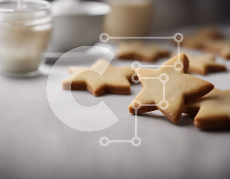 Σετ των 2 Intra Συλλεκτικό Ξύλινο Παζλ Plywood  4mm - Μπισκότα και γάλα σε σχήμα αστεριού Σε Ξύλινο Κουτί - Διαστάσεις: 10x10 cm – 25 κομμάτια