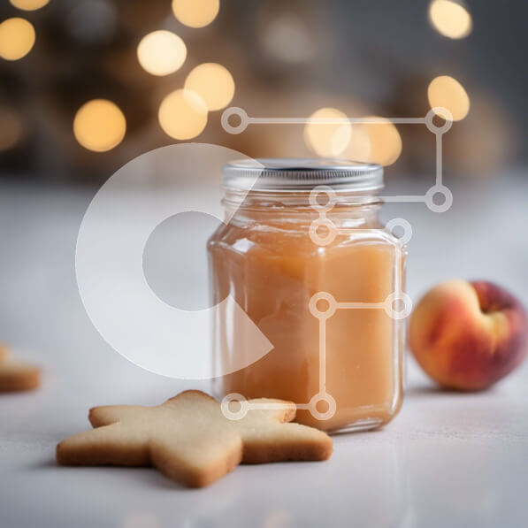 Σετ των 2 Intra Συλλεκτικό Ξύλινο Παζλ Plywood  4mm - Βάζο με μαρμελάδα, μπισκότα και μήλο σε ένα γιορτινό τραπέζι Σε Ξύλινο Κουτί - Διαστάσεις: 10x10 cm – 25 κομμάτια