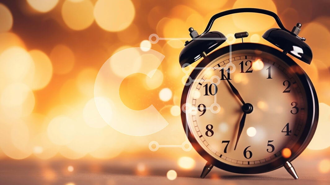 Intra Συλλεκτικό Ξύλινο Παζλ Plywood  4mm - Ξυπνητήρι σε φωτεινό φόντο με φώτα Bokeh Σε Ξύλινο Κουτί - Διαστάσεις: 10x10 cm – 25 κομμάτια