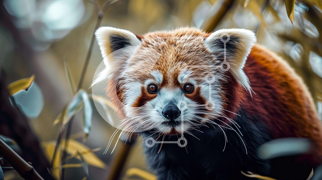 Σετ των 2 Intra Συλλεκτικό Ξύλινο Παζλ Plywood  4mm - Κόκκινο Panda στο δάσος Σε Ξύλινο Κουτί - Διαστάσεις: 10x10 cm – 25 κομμάτια