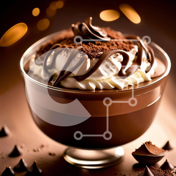 Σετ των 2 Intra Συλλεκτικό Ξύλινο Παζλ Plywood  4mm - Αφεθείτε σε μια δελεαστική πουτίγκα σοκολάτας με σαντιγί και πασπάλισμα Σε Ξύλινο Κουτί - Διαστάσεις: 10x10 cm – 25 κομμάτια