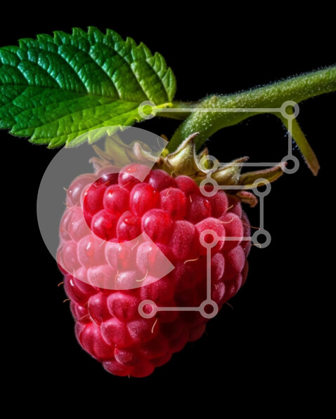 Σετ των 2 Intra Συλλεκτικό Ξύλινο Παζλ Plywood  4mm - Φρέσκο ​​ώριμο βατόμουρο εικόνα σε σκούρο φόντο Σε Ξύλινο Κουτί - Διαστάσεις: 10x10 cm – 25 κομμάτια