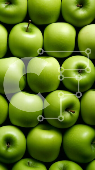 Intra Συλλεκτικό Ξύλινο Παζλ Plywood  4mm - Ένα νόστιμο σωρό από πράσινα μήλα Σε Ξύλινο Κουτί - Διαστάσεις: 10x10 cm – 25 κομμάτια