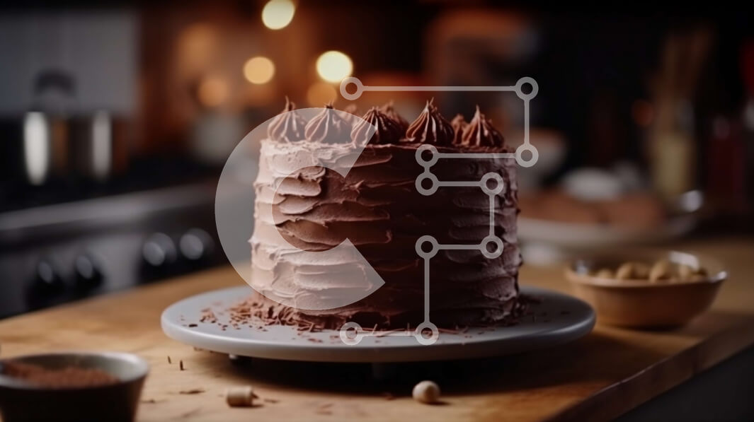 Σετ των 2 Intra Συλλεκτικό Ξύλινο Παζλ Plywood  4mm - Λαχταριστό κέικ σοκολάτας με παγωτό και τρίμματα σοκολάτας Σε Ξύλινο Κουτί - Διαστάσεις: 10x10 cm – 25 κομμάτια