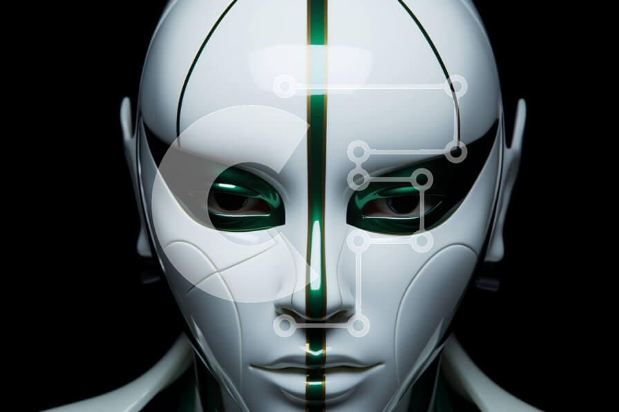 Intra Συλλεκτικό Ξύλινο Παζλ Plywood  4mm - Γυναίκα με λευκό πρόσωπο και πράσινα μάτια σε λευκό και πράσινο κορμάκι Σε Ξύλινο Κουτί - Διαστάσεις Puzzle: 10x10 cm – 25 κομμάτια