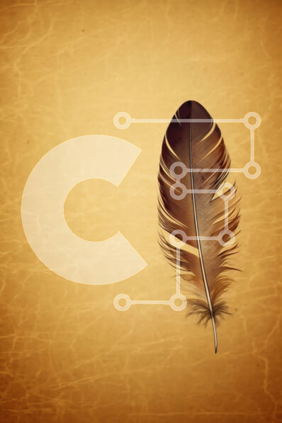 Σετ των 2 Intra Συλλεκτικό Ξύλινο Παζλ Plywood  4mm - Όμορφη εικόνα ενός καφέ φτερού σε παλαιωμένο χαρτί Σε Ξύλινο Κουτί - Διαστάσεις: 10x10 cm – 25 κομμάτια