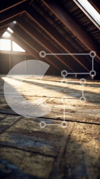 Intra Συλλεκτικό Ξύλινο Παζλ Plywood  4mm - Ημιτελής σοφίτα με ξύλινα δοκάρια και φεγγίτη Σε Ξύλινο Κουτί - Διαστάσεις Puzzle: 10x10 cm – 25 κομμάτια