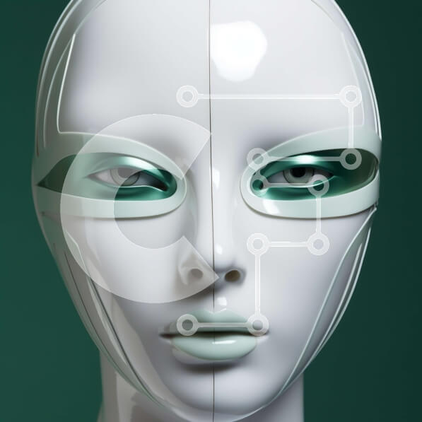 Σετ των 2 Intra Συλλεκτικό Ξύλινο Παζλ Plywood  4mm - Μανεκέν με λευκό πλαστικό πρόσωπο και πράσινα μάτια Σε Ξύλινο Κουτί - Διαστάσεις: 10x10 cm – 25 κομμάτια