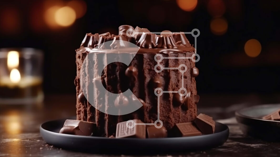 Σετ των 2 Intra Συλλεκτικό Ξύλινο Παζλ Plywood  4mm - Λαχταριστό κέικ σοκολάτας με σοκολάτα και κερί Σε Ξύλινο Κουτί - Διαστάσεις: 10x10 cm – 25 κομμάτια