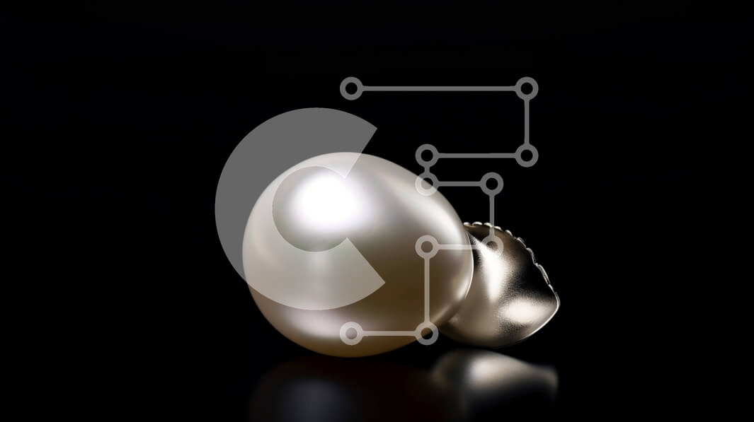 Intra Συλλεκτικό Ξύλινο Παζλ Plywood  4mm - Κομψό δαχτυλίδι με λευκό μαργαριτάρι σε μαύρο φόντο Σε Ξύλινο Κουτί - Διαστάσεις Puzzle: 10x10 cm – 25 κομμάτια