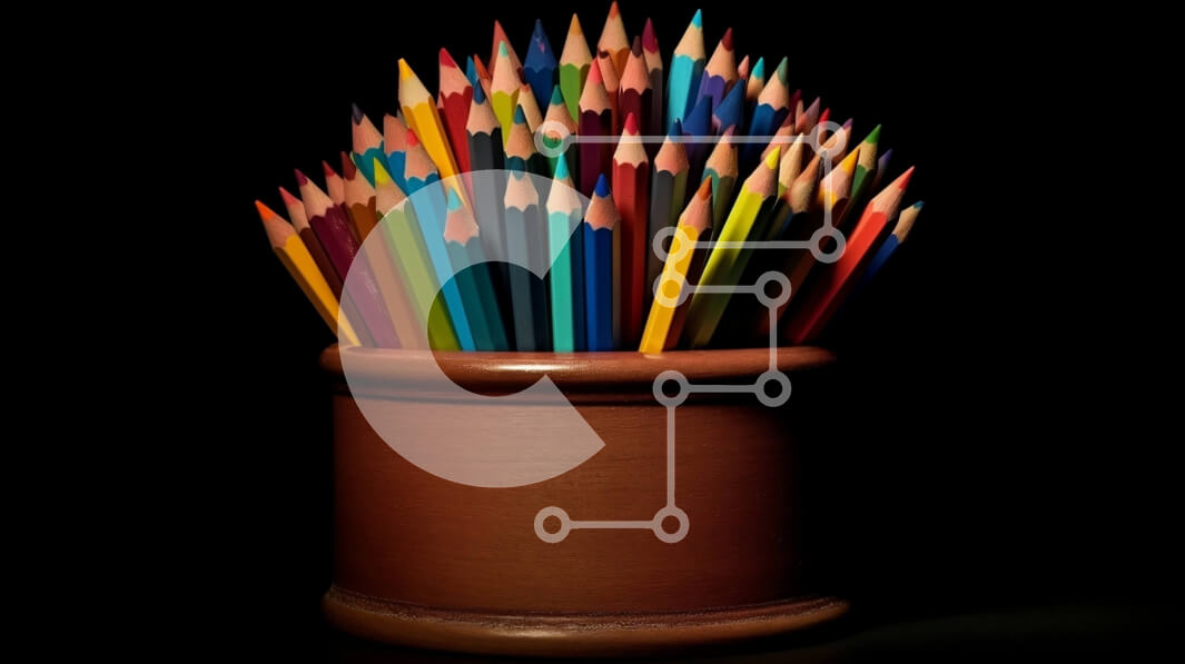 Intra Συλλεκτικό Ξύλινο Παζλ Plywood  4mm - Ποικιλία από πολύχρωμα μολύβια σε καφέ γλάστρα Σε Ξύλινο Κουτί - Διαστάσεις: 10x10 cm – 25 κομμάτια