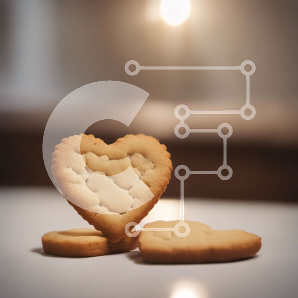 Σετ των 2 Intra Συλλεκτικό Ξύλινο Παζλ Plywood  4mm - Μπισκότα σε σχήμα καρδιάς στο τραπέζι - Ρομαντικό επιδόρπιο Σε Ξύλινο Κουτί - Διαστάσεις: 10x10 cm – 25 κομμάτια