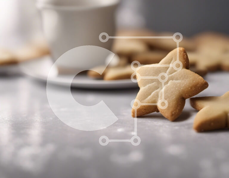 Σετ των 2 Intra Συλλεκτικό Ξύλινο Παζλ Plywood  4mm - Μπισκότα και καφές σε σχήμα αστεριού στο τραπέζι Σε Ξύλινο Κουτί - Διαστάσεις: 10x10 cm – 25 κομμάτια