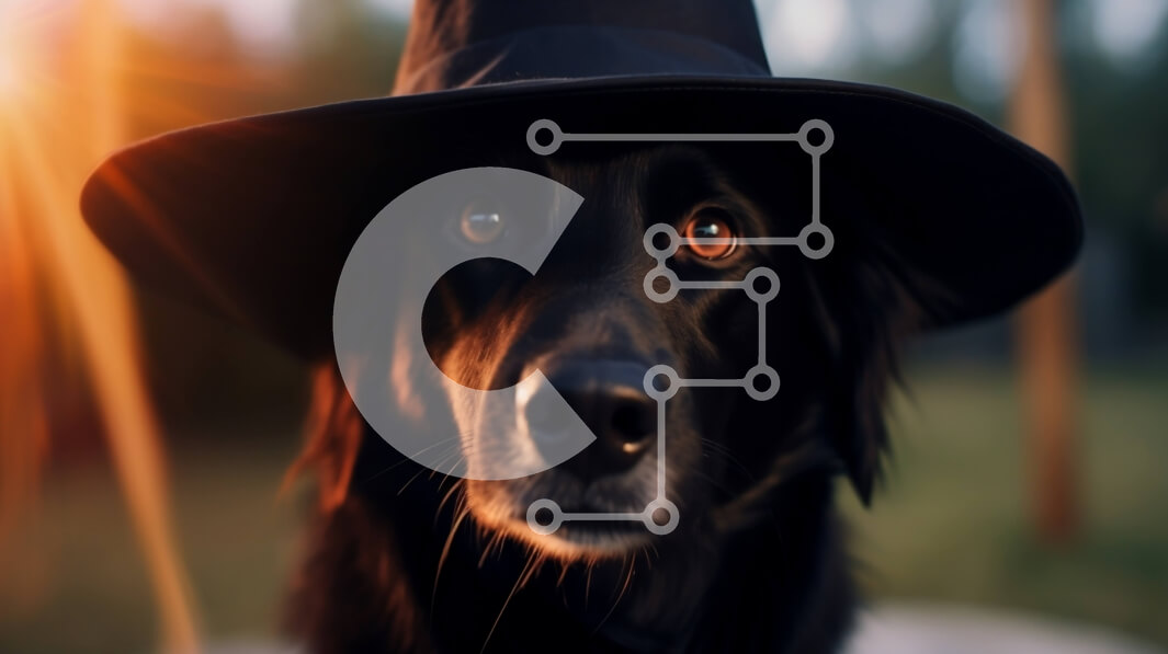 Σετ των 2 Intra Συλλεκτικό Ξύλινο Παζλ Plywood  4mm - Μαύρος σκύλος με καπέλο μάγισσας Σε Ξύλινο Κουτί - Διαστάσεις: 10x10 cm – 25 κομμάτια