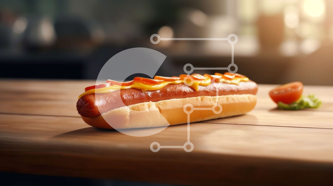 Σετ των 2 Intra Συλλεκτικό Ξύλινο Παζλ Plywood  4mm - Ικανοποιήστε τη λαχτάρα σας με ένα ζουμερό χοτ ντογκ σε τσουρέκι με κέτσαπ και μουστάρδα Σε Ξύλινο Κουτί - Διαστάσεις: 10x10 cm – 25 κομμάτια