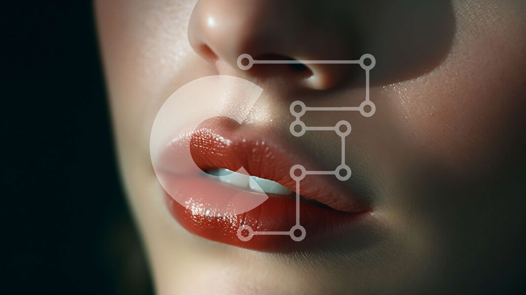 Intra Συλλεκτικό Ξύλινο Παζλ Plywood  4mm - Υπέροχη κοντινή εικόνα του προσώπου μιας γυναίκας με κόκκινο κραγιόν και μακριές βλεφαρίδες Σε Ξύλινο Κουτί - Διαστάσεις Puzzle: 10x10 cm – 25 κομμάτια