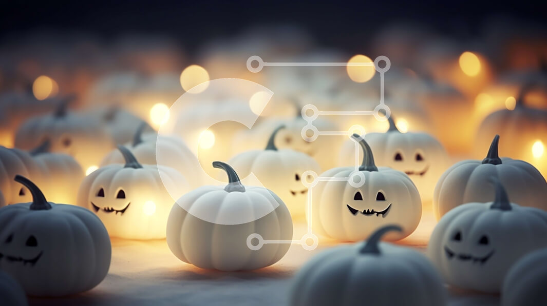 Intra Συλλεκτικό Ξύλινο Παζλ Plywood  4mm - Ομάδα από φωτισμένες κολοκύθες Jack-o'-lantern για το Halloween Σε Ξύλινο Κουτί - Διαστάσεις: 10x10 cm – 25 κομμάτια