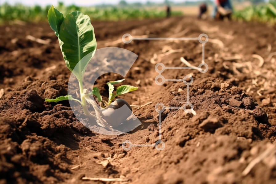 Intra Συλλεκτικό Ξύλινο Παζλ Plywood  4mm - Όμορφη εικόνα ενός μικρού φυτού σε ένα χωράφι Σε Ξύλινο Κουτί - Διαστάσεις: 10x10 cm – 25 κομμάτια