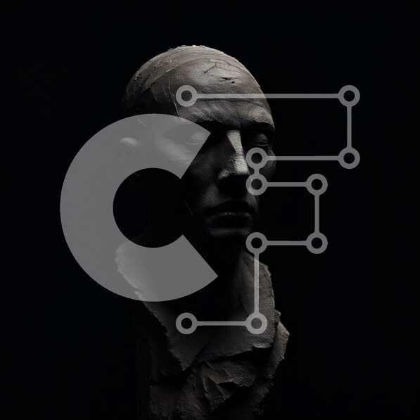 Intra Συλλεκτικό Ξύλινο Παζλ Plywood  4mm - Λεπτομερές γλυπτό ενός σοβαρού άνδρα με κοστούμι και γραβάτα Σε Ξύλινο Κουτί - Διαστάσεις Puzzle: 10x10 cm – 25 κομμάτια