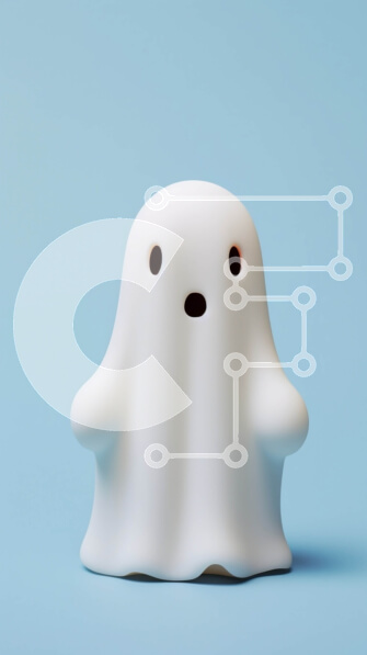 Intra Συλλεκτικό Ξύλινο Παζλ Plywood  4mm - Μικρό λευκό παιχνίδι φαντασμάτων που κάθεται στην άμμο Σε Ξύλινο Κουτί - Διαστάσεις: 10x10 cm – 25 κομμάτια