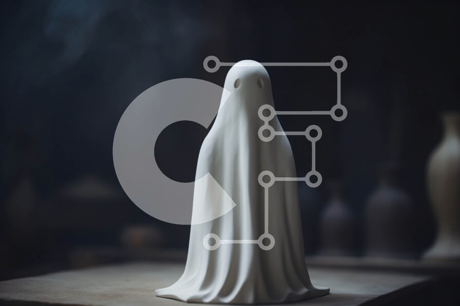 Intra Συλλεκτικό Ξύλινο Παζλ Plywood  4mm - Ειδώλιο σαν φάντασμα σε ξύλινο τραπέζι με βάζα Σε Ξύλινο Κουτί - Διαστάσεις Puzzle: 10x10 cm – 25 κομμάτια