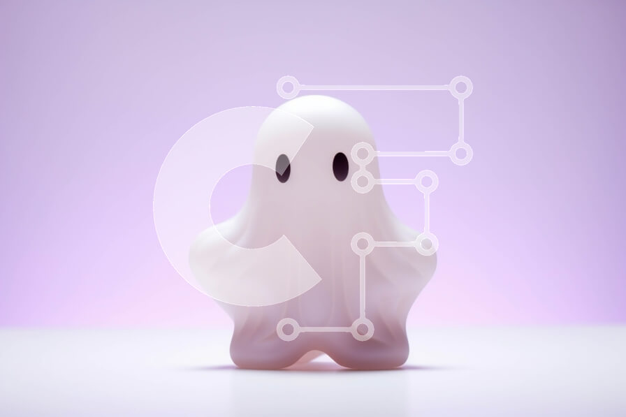 Intra Συλλεκτικό Ξύλινο Παζλ Plywood  4mm - Άσπρο ειδώλιο φάντασμα σε μωβ φόντο Σε Ξύλινο Κουτί - Διαστάσεις Puzzle: 10x10 cm – 25 κομμάτια