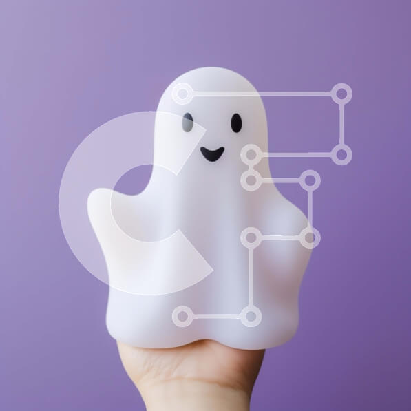 Intra Συλλεκτικό Ξύλινο Παζλ Plywood  4mm - White Ghost Light για αποκριάτικες διακοσμήσεις Σε Ξύλινο Κουτί - Διαστάσεις Puzzle: 10x10 cm – 25 κομμάτια