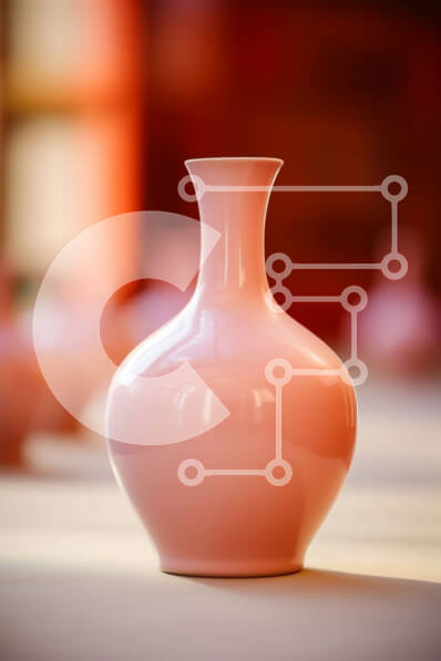 Intra Συλλεκτικό Ξύλινο Παζλ Plywood  4mm - Ροζ βάζο και αντικείμενα στο τραπέζι Σε Ξύλινο Κουτί - Διαστάσεις: 10x10 cm – 25 κομμάτια