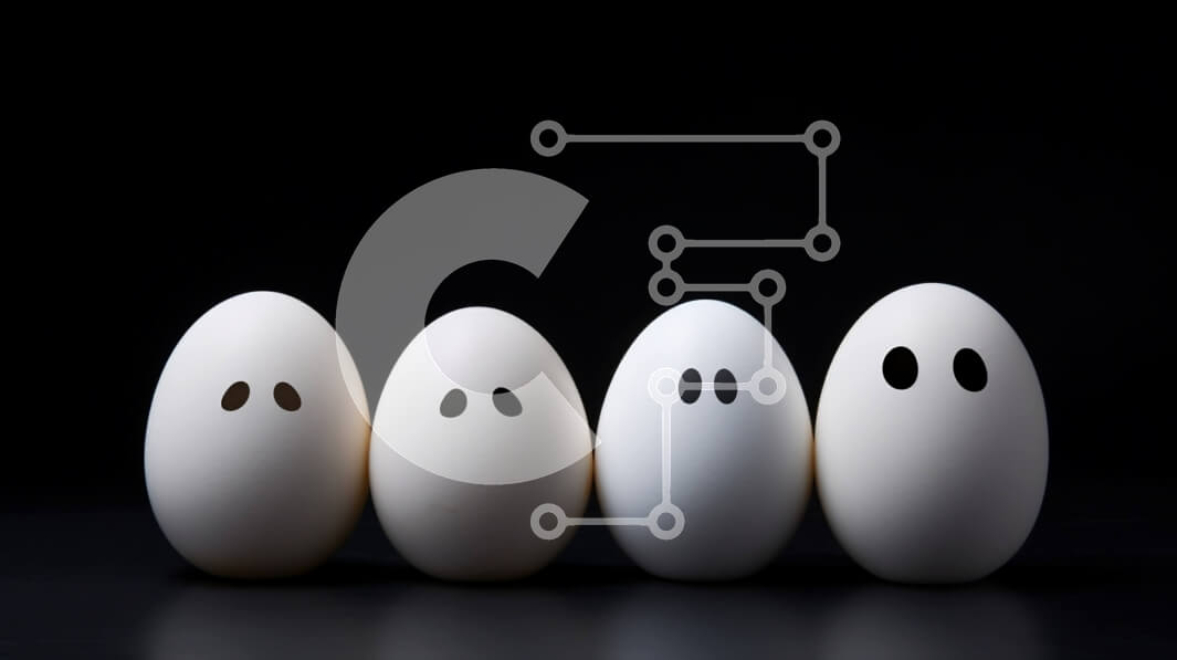 Intra Συλλεκτικό Ξύλινο Παζλ Plywood  4mm - Ανατριχιαστικά ειδώλια αυγών σε μαύρο φόντο Σε Ξύλινο Κουτί - Διαστάσεις Puzzle: 10x10 cm – 25 κομμάτια