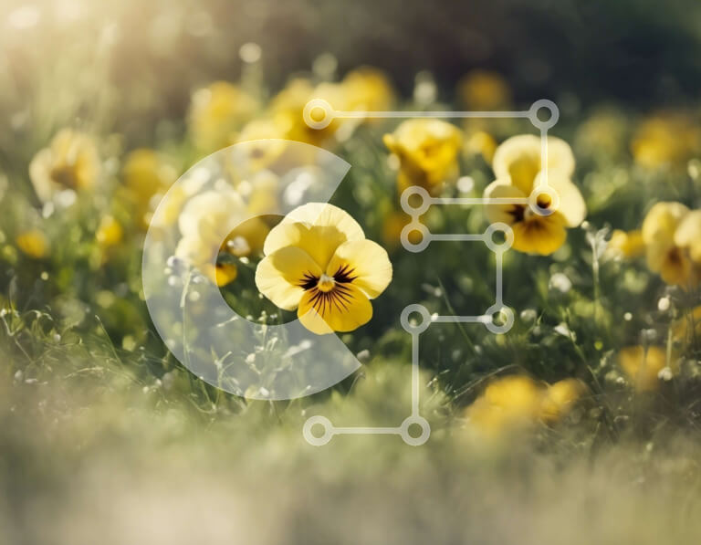 Intra Συλλεκτικό Ξύλινο Παζλ Plywood  4mm - Πεδίο με κίτρινα λουλούδια σε πλήρη άνθιση Σε Ξύλινο Κουτί - Διαστάσεις: 10x10 cm – 25 κομμάτια