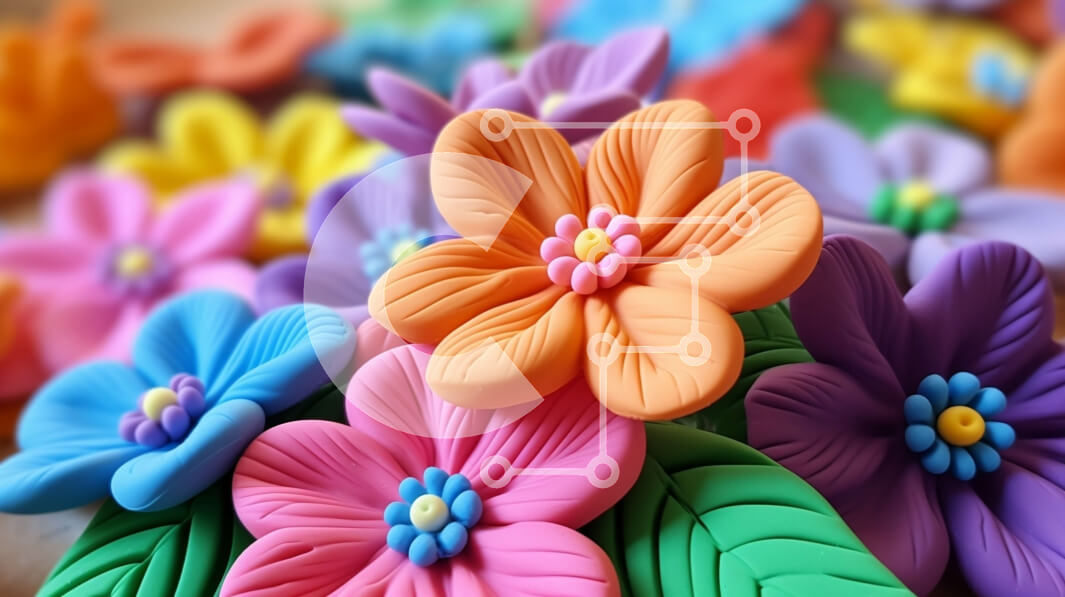 Intra Συλλεκτικό Ξύλινο Παζλ Plywood  4mm - Ζωντανά πλαστικά λουλούδια σε γυάλινο βάζο Σε Ξύλινο Κουτί - Διαστάσεις: 10x10 cm – 25 κομμάτια