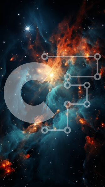 Intra Συλλεκτικό Ξύλινο Παζλ Plywood  4mm - Πανέμορφη εικόνα ενός πολύχρωμου νεφελώματος στο διάστημα Σε Ξύλινο Κουτί - Διαστάσεις Puzzle: 10x10 cm – 25 κομμάτια