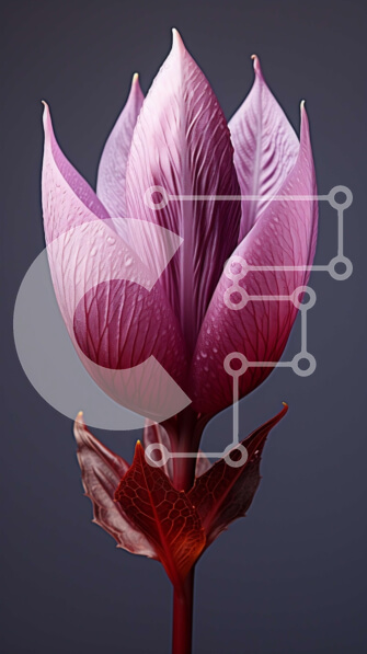 Σετ των 2 Intra Συλλεκτικό Ξύλινο Παζλ Plywood  4mm - Εκπληκτική εικόνα ενός ροζ λουλουδιού λωτού με ανοιχτά και κλειστά πέταλα Σε Ξύλινο Κουτί - Διαστάσεις: 10x10 cm – 25 κομμάτια