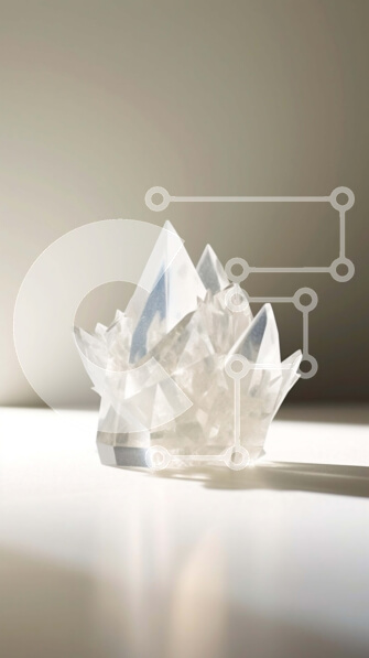 Intra Συλλεκτικό Ξύλινο Παζλ Plywood  4mm - Όμορφο γλυπτό από καθαρό γυαλί γεωμετρικού σχήματος σε λευκή επιφάνεια Σε Ξύλινο Κουτί - Διαστάσεις: 10x10 cm – 25 κομμάτια