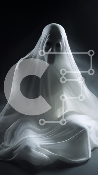 Intra Συλλεκτικό Ξύλινο Παζλ Plywood  4mm - Φιγούρα σαν φάντασμα καλυμμένη με λευκό πανί Σε Ξύλινο Κουτί - Διαστάσεις Puzzle: 10x10 cm – 25 κομμάτια