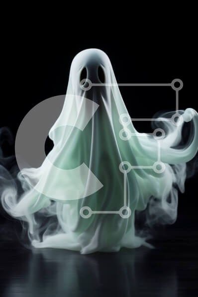 Intra Συλλεκτικό Ξύλινο Παζλ Plywood  4mm - Floating Ghost with Smoke Σε Ξύλινο Κουτί - Διαστάσεις Puzzle: 10x10 cm – 25 κομμάτια