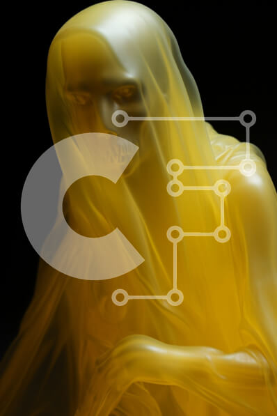 Intra Συλλεκτικό Ξύλινο Παζλ Plywood  4mm - Φανταστική φιγούρα με ημιδιαφανές κίτρινο ύφασμα και μάσκα Σε Ξύλινο Κουτί - Διαστάσεις Puzzle: 10x10 cm – 25 κομμάτια