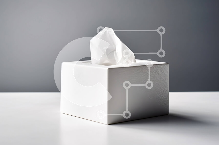 Intra Συλλεκτικό Ξύλινο Παζλ Plywood  4mm - Λευκό χαρτομάντιλο στο τραπέζι - Φωτογραφία Αρχείου Σε Ξύλινο Κουτί - Διαστάσεις: 10x10 cm – 25 κομμάτια