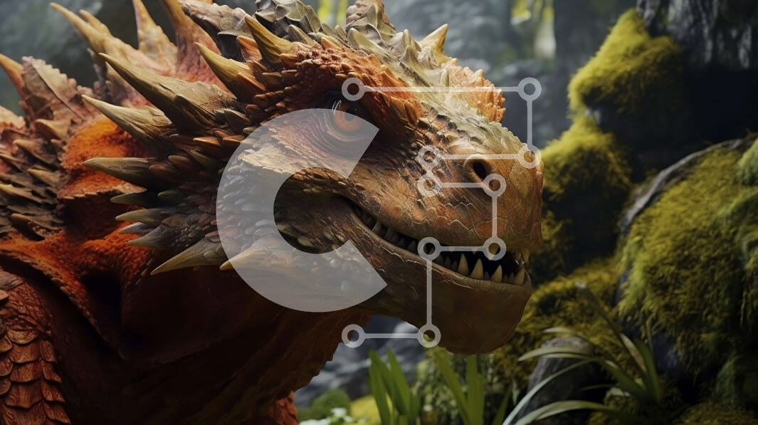 Intra Συλλεκτικό Ξύλινο Παζλ Plywood  4mm - Εκπληκτική εικόνα του κόκκινου δράκου σε ένα καταπράσινο δάσος Σε Ξύλινο Κουτί - Διαστάσεις Puzzle: 10x10 cm – 25 κομμάτια